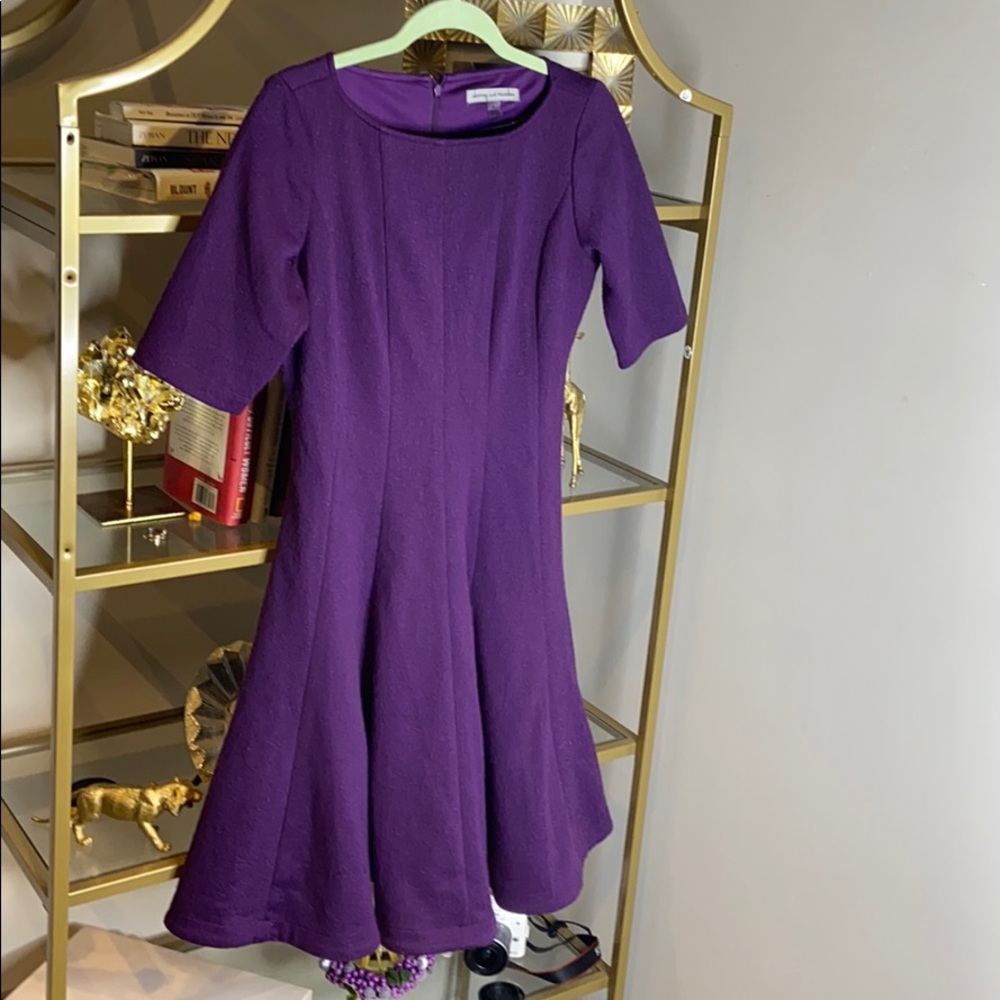 Purple figure flattering dress with FLARE ! ✨
